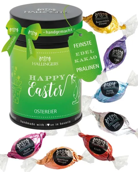 Happy Easter - Pralinen-Osterei, ohne Alkohol handmade