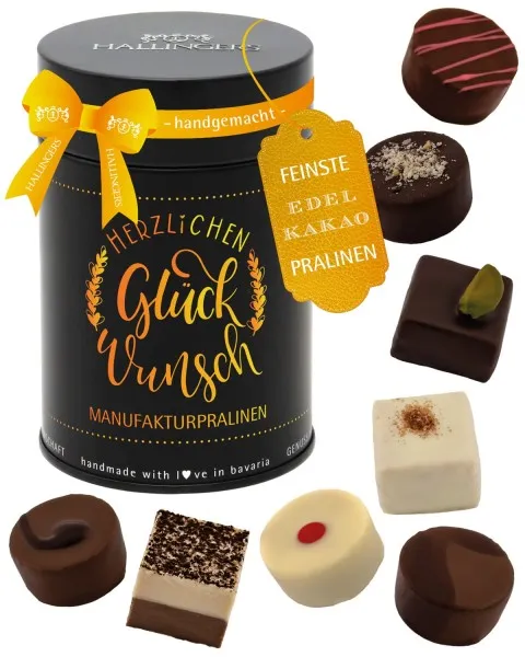 Herzlichen Glückwunsch - Pralinen, ohne Alkohol handmade