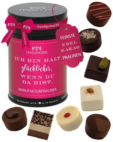 Pink, Ich bin halt glücklicher wenn? - Pralinen, ohne Alkohol handmade
