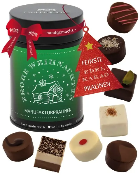 Green, Frohe Weihnachten - Pralinen, ohne Alkohol handmade