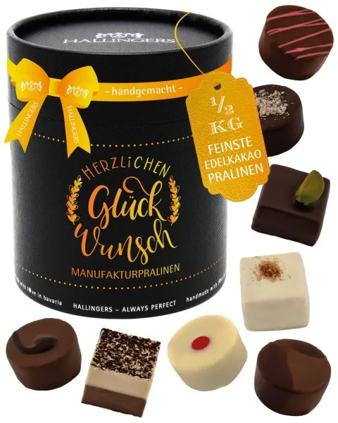 Herzlichen Glückwunsch XXL - Pralinen, ohne Alkohol handmade