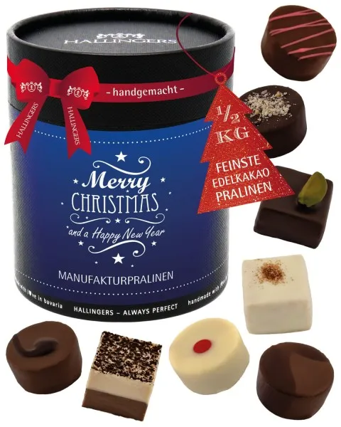 Merry Christmas & A Happy New Year XXL - Pralinen, ohne Alkohol handmade