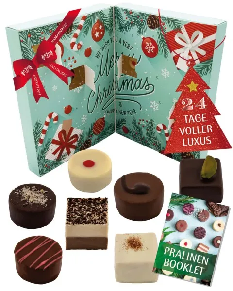 Adventskalender Classical Christmas - Pralinen, ohne Alkohol handmade