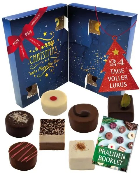 Adventskalender Christmas Time - Pralinen, ohne Alkohol handmade
