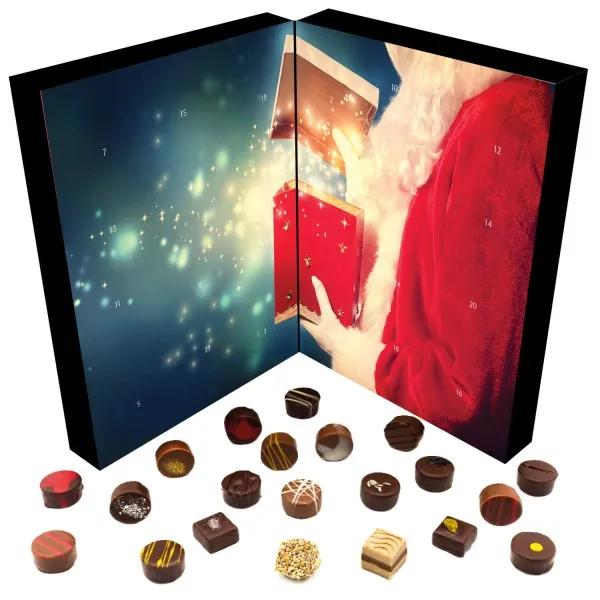 Adventskalender Santa is coming - Pralinen, mit & ohne Alkohol
