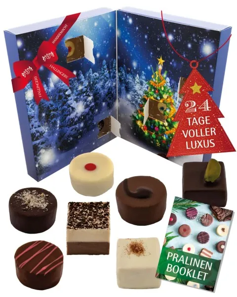 Adventskalender Waldweihnacht - Pralinen, ohne Alkohol handmade