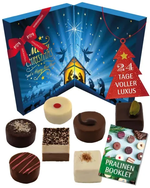 Adventskalender Heiligabend - Pralinen, ohne Alkohol handmade