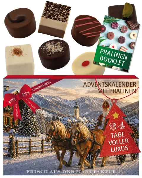 Adventskalender Nikolausfahrt - Pralinen, ohne Alkohol handmade