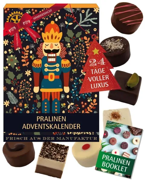 Adventskalender Rotary Nussknacker - Pralinen, ohne Alkohol handmade