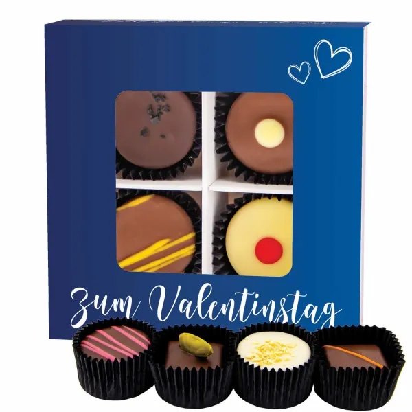 Blue, Zum Valentinstag - Pralinen, mit & ohne Alkohol