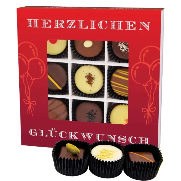 Herzlichen Glückwunsch L - Pralinen, ohne Alkohol handmade