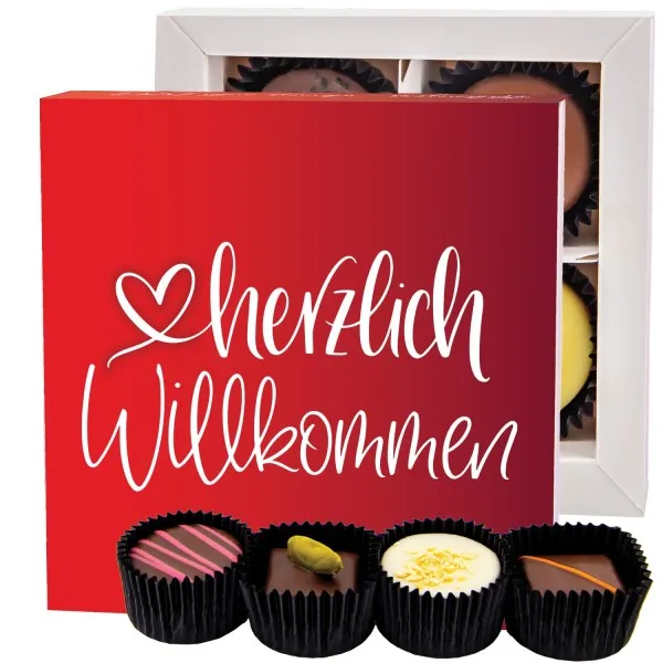 Herzlich Willkommen - Pralinen, ohne Alkohol handmade