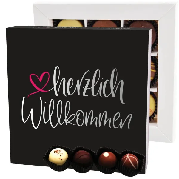 Herzlich Willkommen L - Pralinen, ohne Alkohol handmade