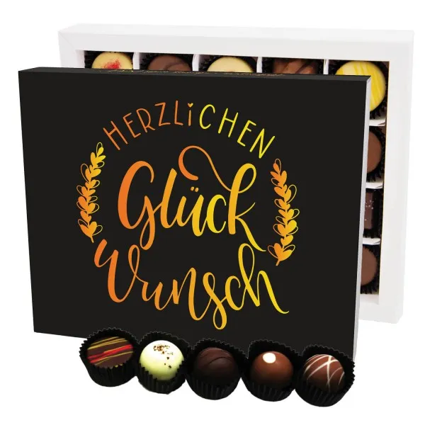 Herzlichen Glückwunsch XL - Pralinen, ohne Alkohol handmade