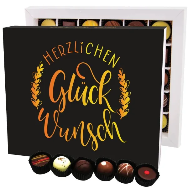 Herzlichen Glückwunsch XXL - Pralinen, ohne Alkohol handmade
