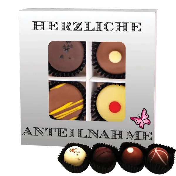 Herzliche Anteilnahme - Pralinen, ohne Alkohol handmade