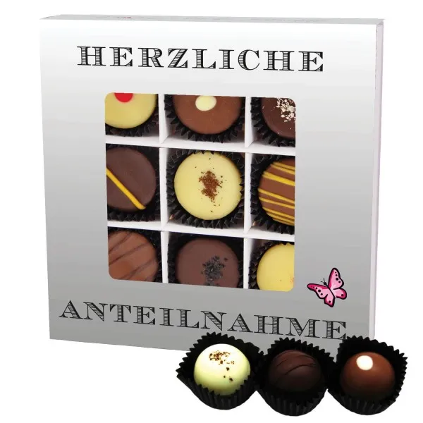 Herzliche Anteilnahme L - Pralinen, ohne Alkohol handmade