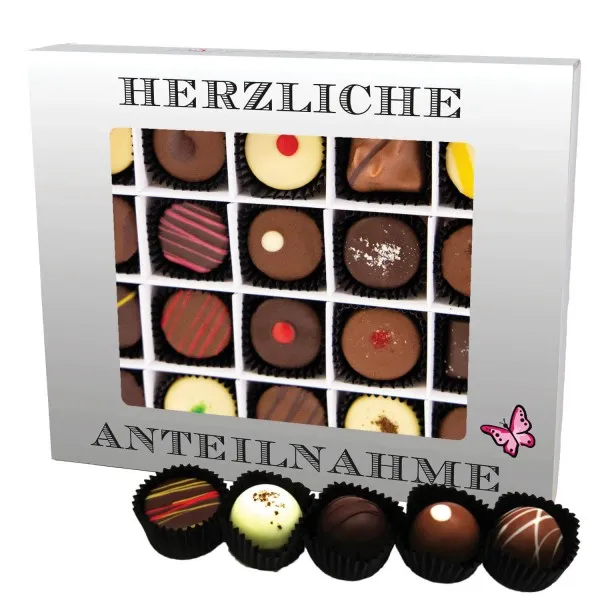 Herzliche Anteilnahme XL - Pralinen, ohne Alkohol handmade