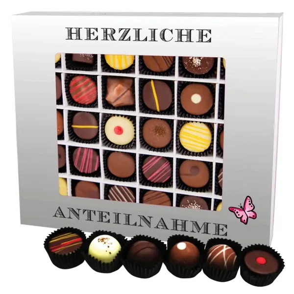 Herzliche Anteilnahme XXL - Pralinen, ohne Alkohol handmade