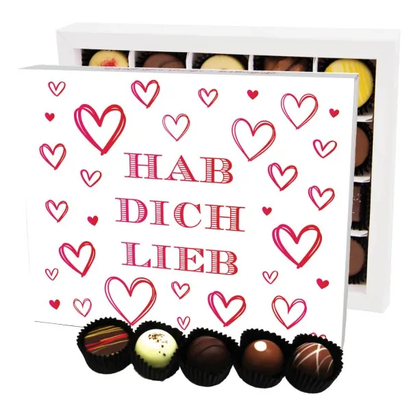 Hab Dich lieb XL - Pralinen, ohne Alkohol handmade
