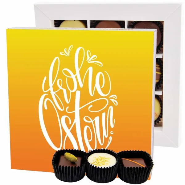 Frohe Ostern Osterei L - Pralinen, ohne Alkohol handmade