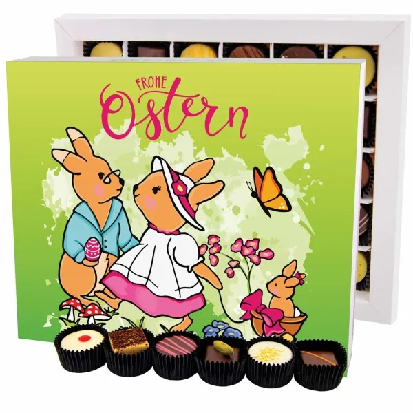 Hasenfamilie XXL - Pralinen, ohne Alkohol handmade