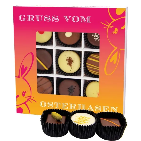 Gruß vom Osterhasen L - Pralinen, ohne Alkohol handmade