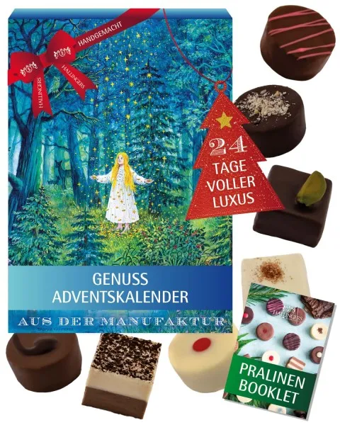 Adventskalender Sternmädchen Märchen - Pralinen, ohne Alkohol handmade