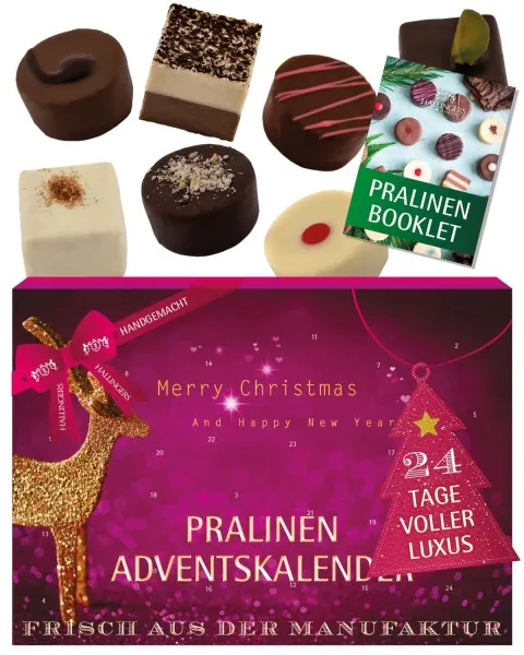 Adventskalender Modern - Pralinen, ohne Alkohol handmade