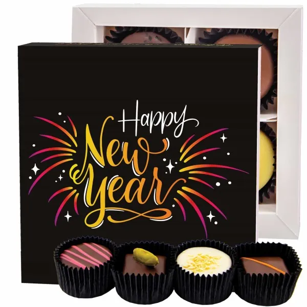 Happy New Year - Pralinen, ohne Alkohol handmade