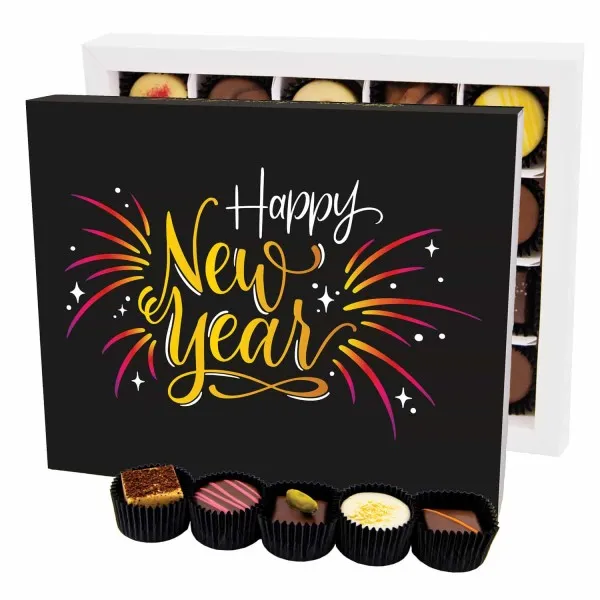 Happy New Year XL - Pralinen, ohne Alkohol handmade