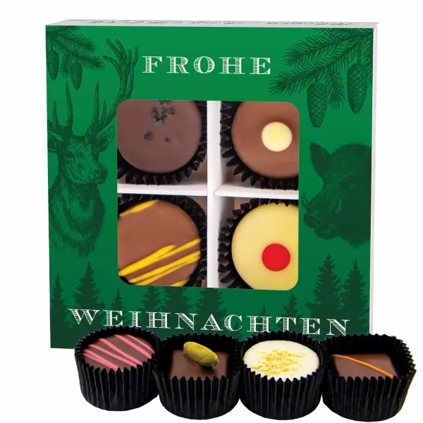 Frohe Weihnachten - Pralinen, mit & ohne Alkohol