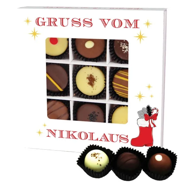 Gruß vom Nikolaus L - Pralinen, mit & ohne Alkohol