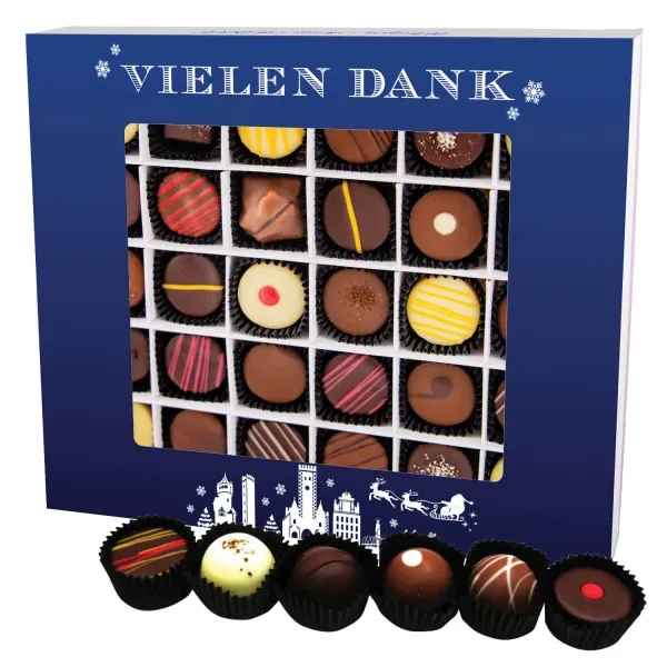 Vielen Dank Blau XXL - Pralinen, mit & ohne Alkohol