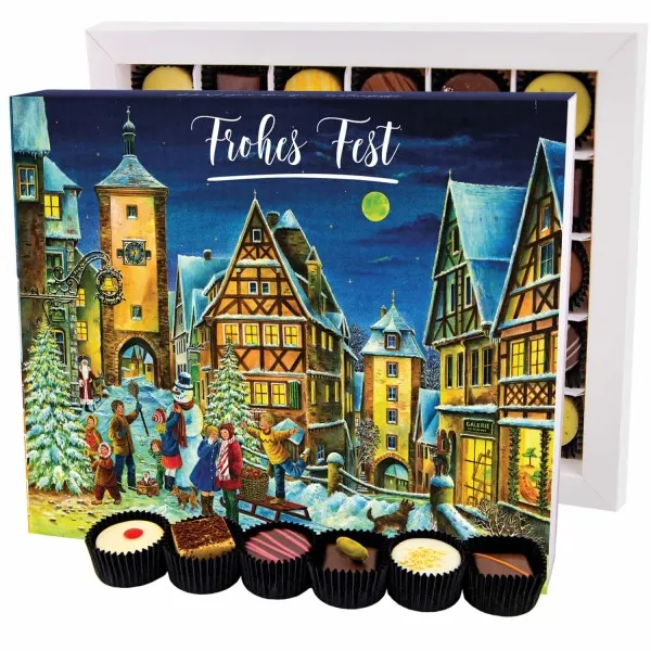Frohes Fest Snowman Rothenburg XXL - Pralinen, ohne Alkohol handmade