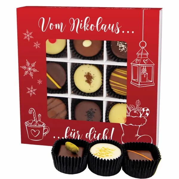 Vom Nikolaus für Dich L - Pralinen, mit & ohne Alkohol