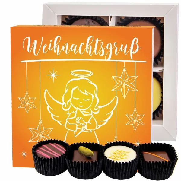 Weihnachtsgruß - Pralinen, ohne Alkohol handmade