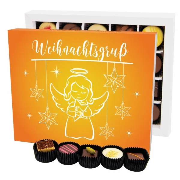 Weihnachtsgruß XL - Pralinen, ohne Alkohol handmade