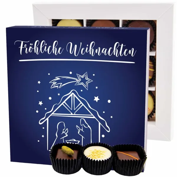 Fröhliche Weihnachten L - Pralinen, ohne Alkohol handmade