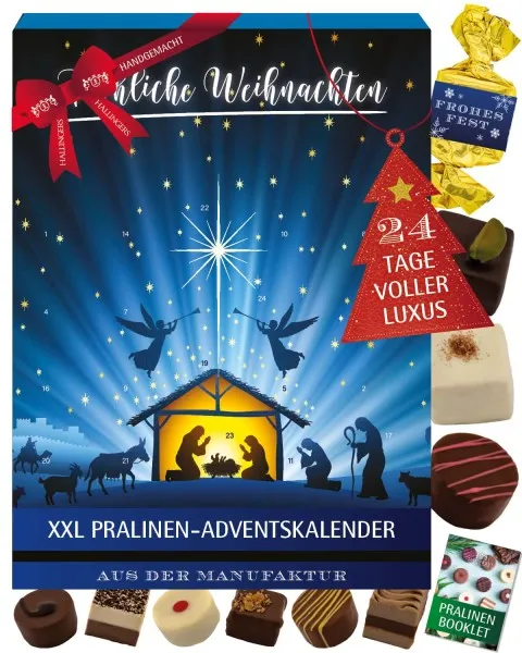 Adventskalender Weihnachtsabend - Pralinen, ohne Alkohol handmade