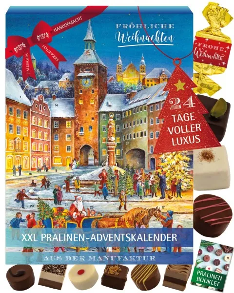 Adventskalender Weihnachtszeit - Pralinen, ohne Alkohol handmade