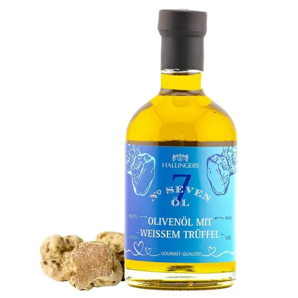 Trüffel-Olivenöl (mit weißem Trüffel) - Premium-Öl, in Geschenk-Flasche