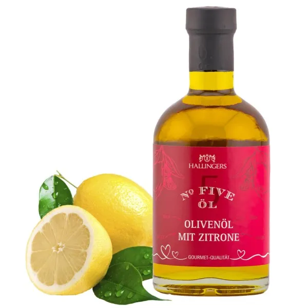 Olivenöl mit Zitrone - Premium-Öl, in Geschenk-Flasche