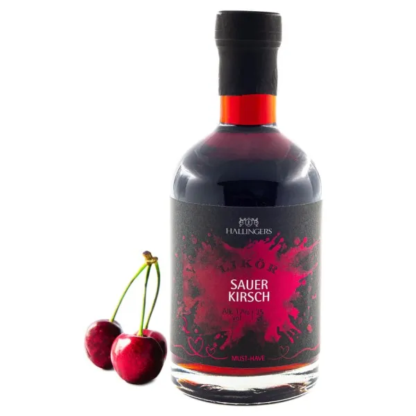 Mandel-Kirsch (17% vol.) - Premium-Likör, in Geschenk-Flasche