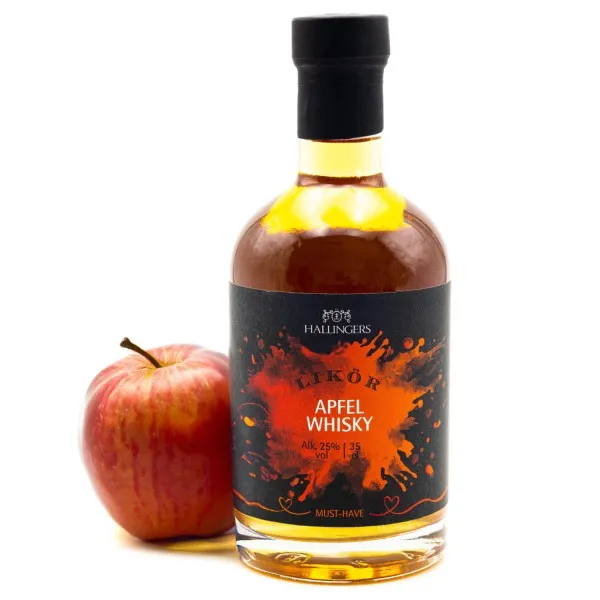 Apfel-Whisky (25% vol.) - Premium-Likör, in Geschenk-Flasche