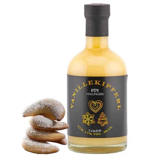 Vanillekipferl (17% vol.) - Edel-Sahnelikör, in Geschenk-Flasche