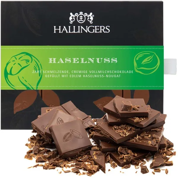 Vollmilch-Tafel Haselnuss (Haselnuss) - Schokolade, handmade ohne Alkohol