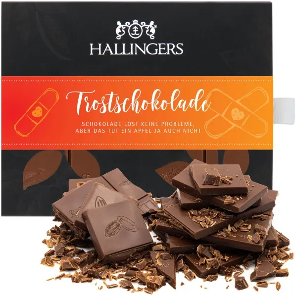 Vollmilch-Tafel Trostschokolade (Pur) - Schokolade, handmade ohne Alkohol
