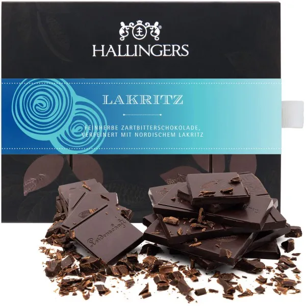 Zartbitter-Tafel Lakritz (Lakritz) - Vegane Schokolade, handmade ohne Alkohol
