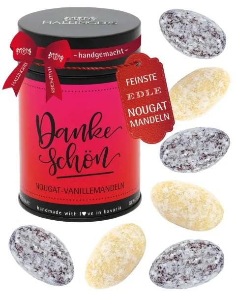 Dankeschön - Nougat-Mandeln, handmade ohne Alkohol
